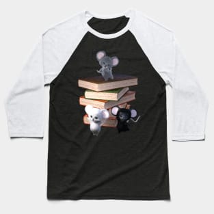 Mouse Tail's Book Club Baseball T-Shirt